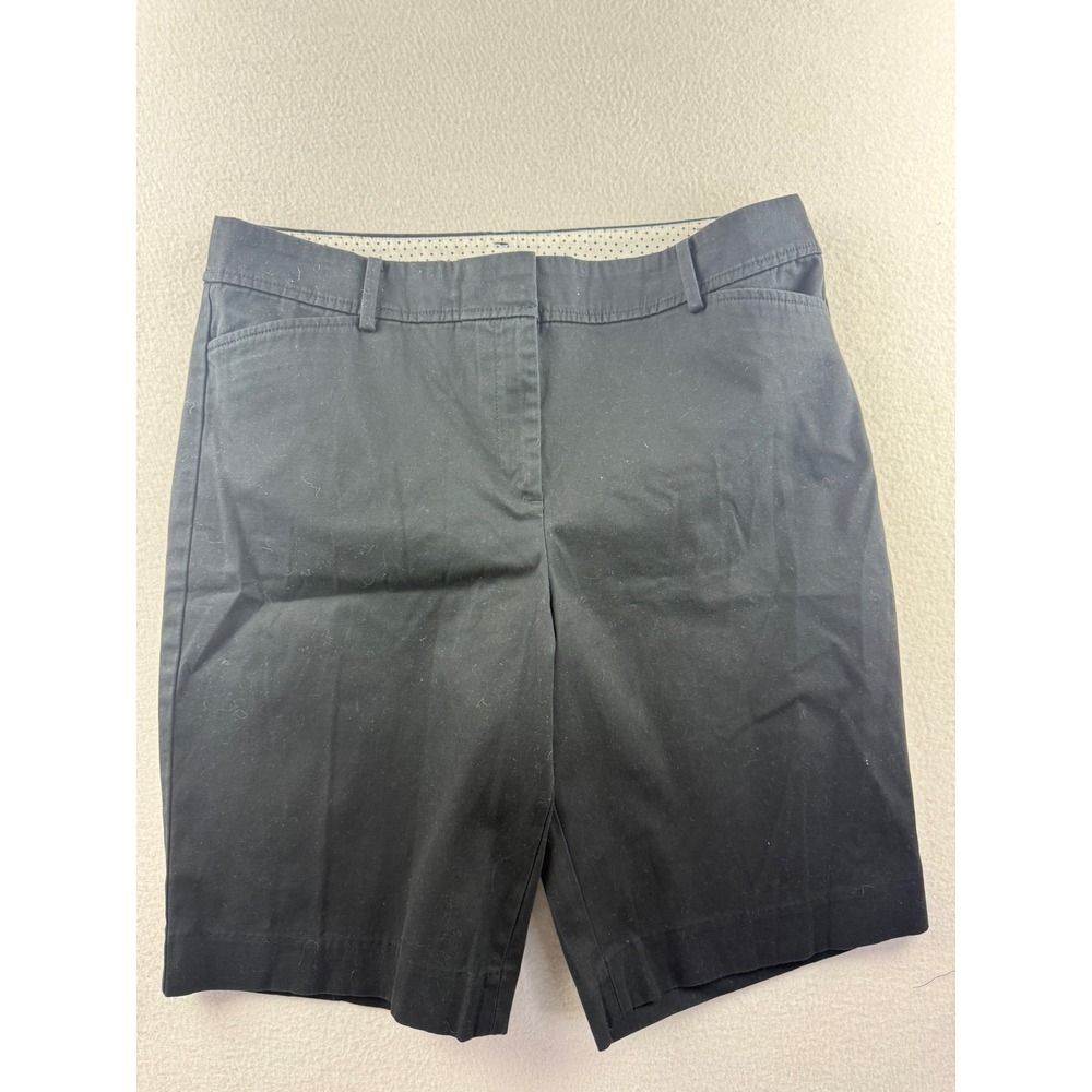 Talbots Perfect Short Black Cotton Chino Shorts Womens 10 JO3069 09/21
